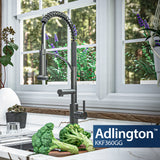 Karran Adlington 1.8 GPM Single Lever Handle Lead-free Brass ADA Kitchen Faucet, Pull-Down, Gunmetal Grey, KKF360GG