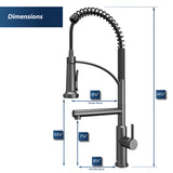 Karran Adlington 1.8 GPM Single Lever Handle Lead-free Brass ADA Kitchen Faucet, Pull-Down, Gunmetal Grey, KKF360GG