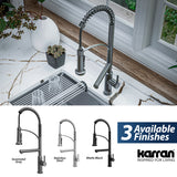 Karran Adlington 1.8 GPM Single Lever Handle Lead-free Brass ADA Kitchen Faucet, Pull-Down, Gunmetal Grey, KKF360GG