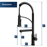 Karran Adlington 1.8 GPM Single Lever Handle Lead-free Brass ADA Kitchen Faucet, Pull-Down, Matte Black, KKF360MB