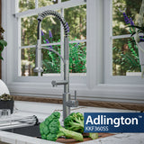 Karran Adlington 1.8 GPM Single Lever Handle Lead-free Brass ADA Kitchen Faucet, Pull-Down, Stainless Steel, KKF360SS