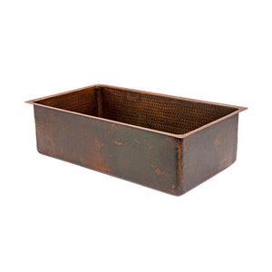 Alternate Image for Premier Copper Products 30" Copper Kitchen Sink, Oil Rubbed Bronze, KSDB30199