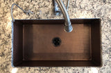 Installation Image of Premier Copper Products 33" Copper Kitchen Sink, Oil Rubbed Bronze, KSDB33199