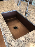 Installation Image of Premier Copper Products 33" Copper Kitchen Sink, Oil Rubbed Bronze, KSDB33199