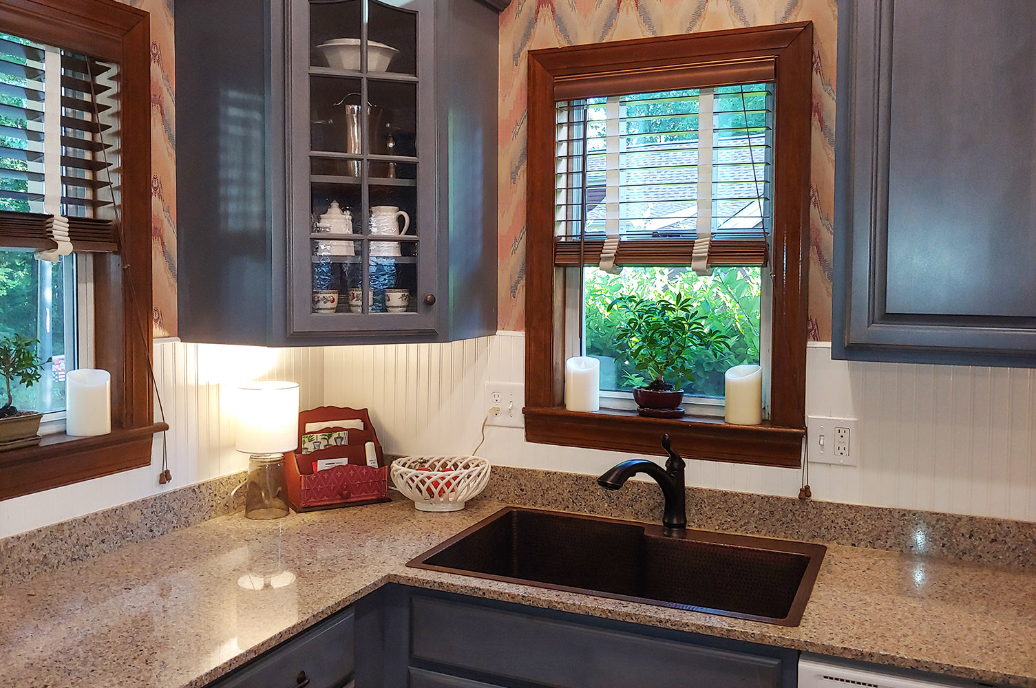 Installation Image of Premier Copper Products 33" Copper Kitchen Sink, Oil Rubbed Bronze, KSFDB33229