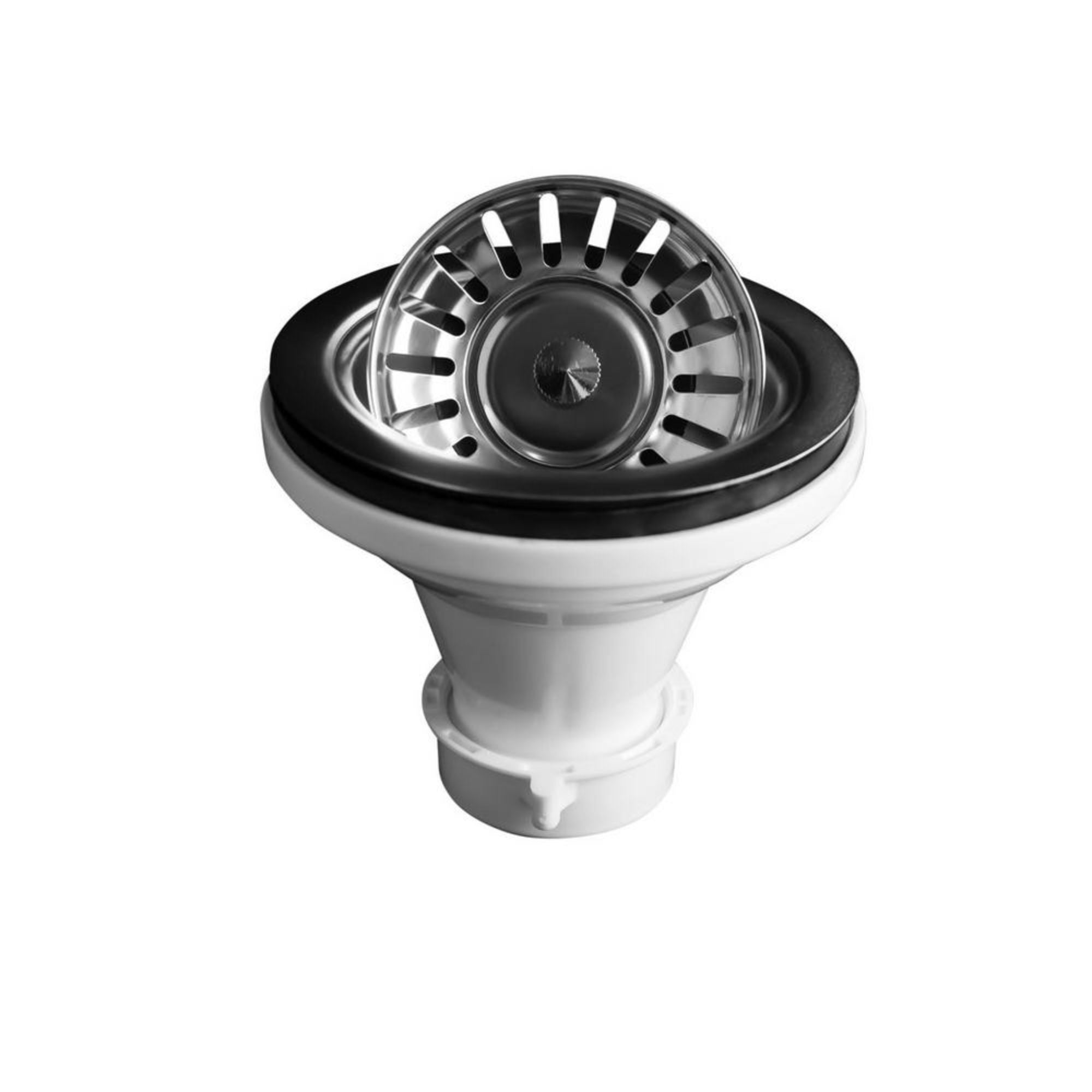 Karran 33" Drop In/Topmount Quartz Composite Kitchen Sink, 60/40 Double Bowl, Grey, QT-610-GR-PK1