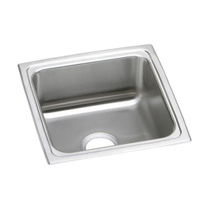 Alternate Image for Elkay Lustertone Classic 17" Drop In/Topmount Stainless Steel Kitchen Sink, Lustrous Satin, 18 Gauge, LFR1717