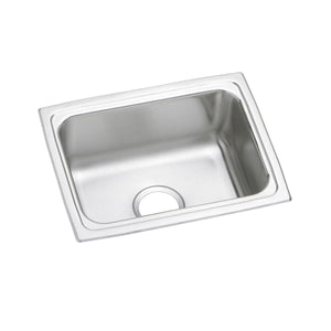 Alternate Image for Elkay Lustertone Classic 25" Drop In/Topmount Stainless Steel ADA Kitchen Sink, Lustrous Satin, 18 Gauge, LFRAD251965