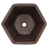 Alternative View of Premier Copper Products 16" Copper Bathroom Sink, Oil Rubbed Bronze, LH15.5DB