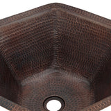 Alternative View of Premier Copper Products 16" Copper Bathroom Sink, Oil Rubbed Bronze, LH15.5DB