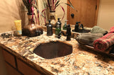 Installation Image of Premier Copper Products 16" Copper Bathroom Sink, Oil Rubbed Bronze, LH15.5DB