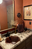 Installation Image of Premier Copper Products 16" Copper Bathroom Sink, Oil Rubbed Bronze, LH15.5DB