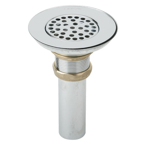 Elkay 3-1/2" Drain Type 304 Stainless Steel Body Strainer and Tailpiece, LK18B