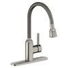Elkay Pursuit 1.5/2.2 GPM Forward Only Lever Handle Flexible Spout Spout Brass ADA Laundry Faucet, Lustrous Steel, LK2500LS