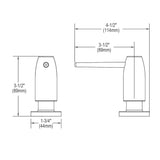 Elkay 1-3/4" x 4-1/2" x 3" Soap / Lotion Dispenser Lustrous Steel (LS), LK325LS