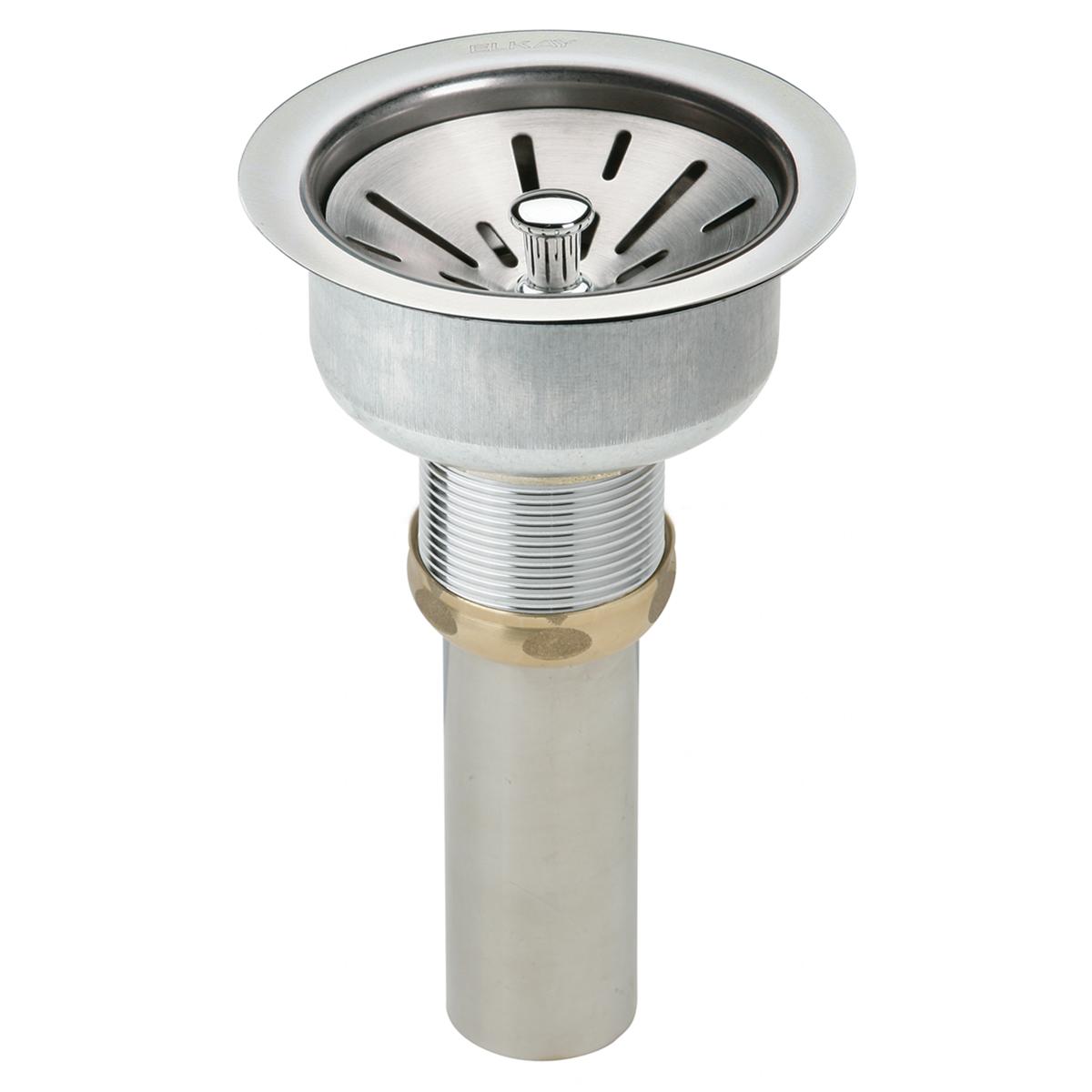 Elkay Lustertone Classic 34" Drop In/Topmount Stainless Steel Classroom Sink Kit with Faucet, 60/40 Double Bowl, Lustrous Satin, 4 Faucet Holes, DRKR23417RC