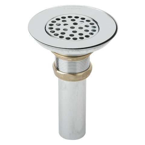 Elkay 3-1/2" Drain Type 316 Stainless Steel Body Strainer and Tailpiece, LK372