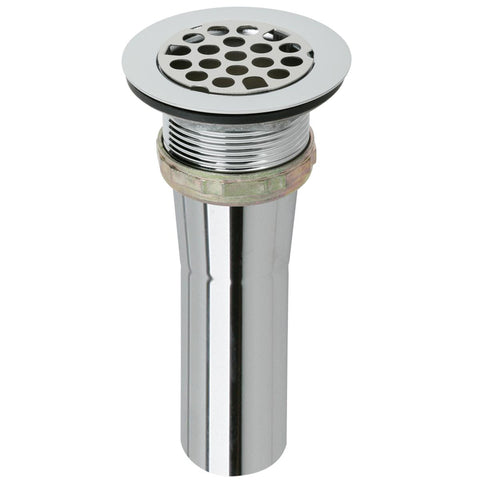 Elkay Drain Fitting Type 304 Stainless Steel Body Grid Strainer and Brass Tailpiece, LK9