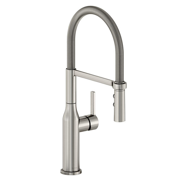 Elkay Avado Forward Only Lever Handle Semiprofessional Spout Brass ADA Kitchen Faucet, Lustrous Steel, LKAV1061LS