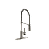 Elkay Avado Lever Handle Semiprofessional Spout Brass ADA Kitchen Faucet, Lustrous Steel, LKAV2061LS