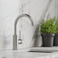 Alternate Image for Elkay Avado Lever Handle Gooseneck Spout Brass ADA Bar Faucet, Lustrous Steel, LKAV3021LS