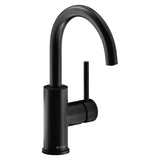 Elkay Avado Lever Handle Gooseneck Spout Brass ADA Bar Faucet, Matte Black, LKAV3021MB