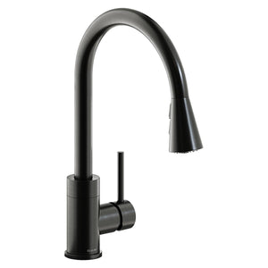 Alternate Image for Elkay Avado Forward Only Lever Handle Pull-down Spray Spout Brass ADA Kitchen Faucet, Black Stainless, LKAV3031BK