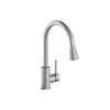 Elkay Avado Forward Only Lever Handle Pull-down Spray Spout Brass ADA Kitchen Faucet, Lustrous Steel, LKAV3031LS