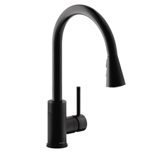 Alternate Image for Elkay Avado Forward Only Lever Handle Pull-down Spray Spout Brass ADA Kitchen Faucet, Matte Black, LKAV3031MB