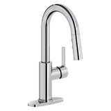 Elkay Avado Lever Handle Pull-down Spray Spout Brass ADA Bar Faucet, Chrome, LKAV3032CR