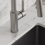 Elkay Avado Lever Handle Pull-down Spray Spout Brass ADA Bar Faucet, Lustrous Steel, LKAV3032LS