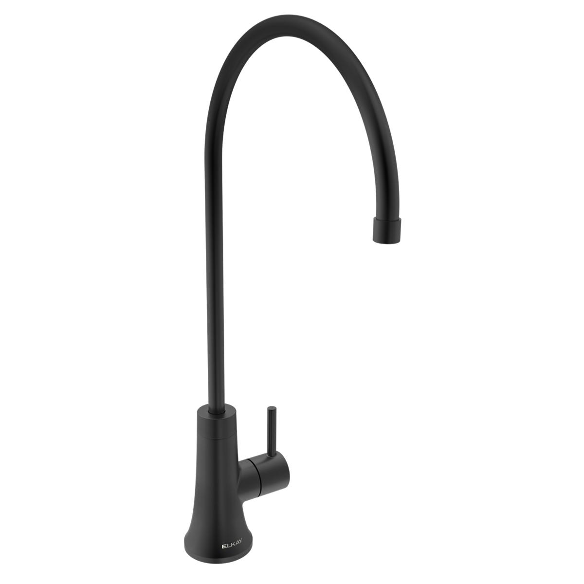 Elkay Avado 1.5 GPM Lever Handle Gooseneck Spout Brass ADA Beverage Faucet, Matte Black, LKAV71FMB