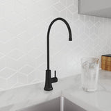 Elkay Avado 1.5 GPM Lever Handle Gooseneck Spout Brass ADA Kitchen Faucet, Matte Black, LKAV71FMB