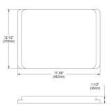 Elkay Hardwood 12-1/2" x 17-3/8" x 1-1/2" Cutting Board, LKCB1217HW