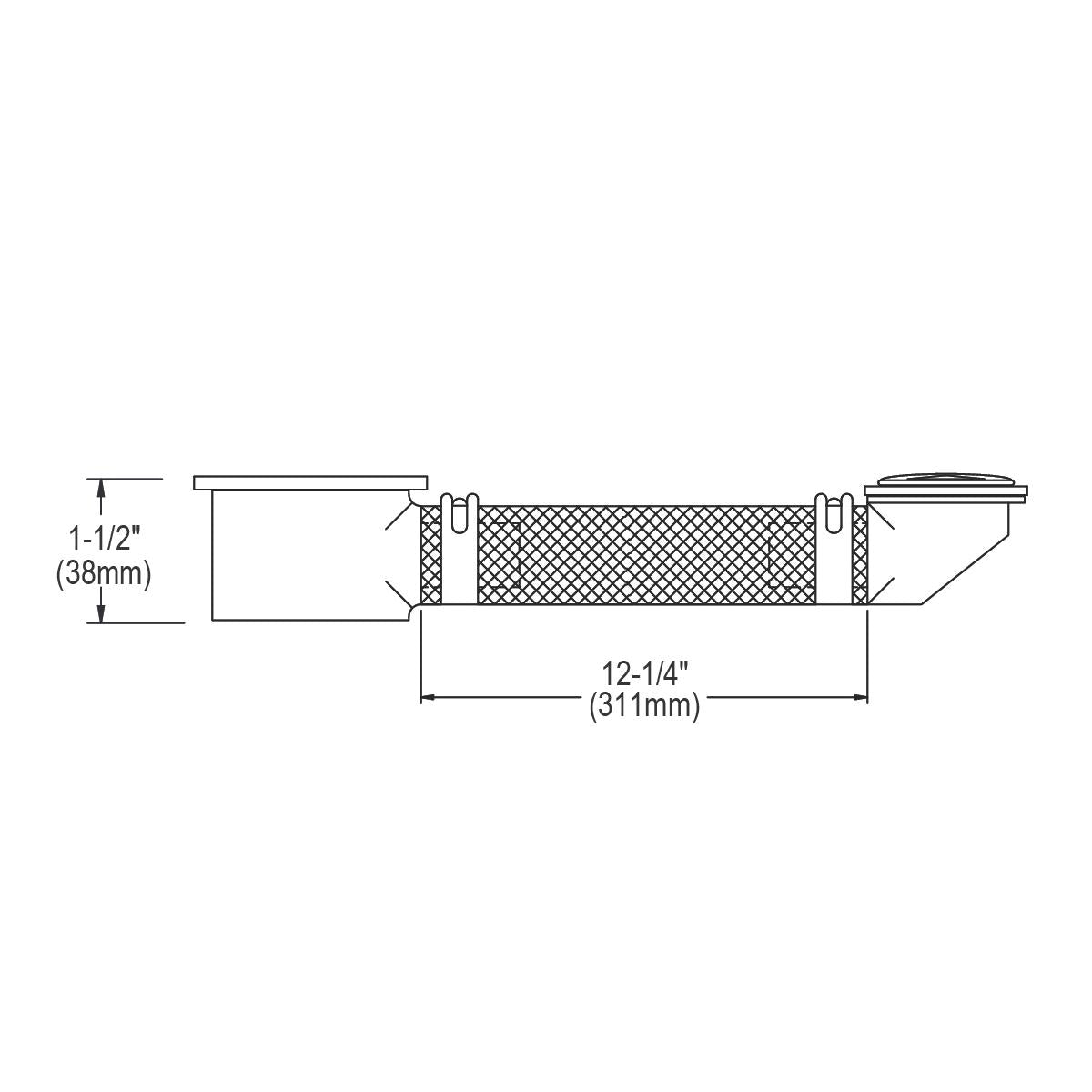 Elkay 12-1/4" Flexible Overflow Assembly, LKF296