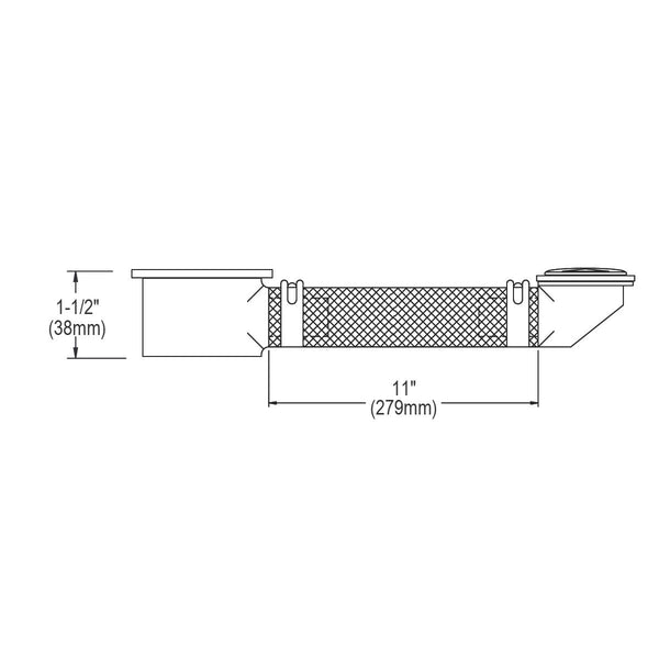 Elkay Flexible Overflow Assembly Copper Nickel, LKF299-CU