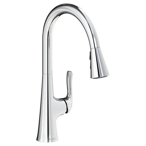 Elkay Harmony Forward Only Lever Handle Pull-down Spray Spout Brass ADA Kitchen Faucet, Chrome, LKHA1041CR