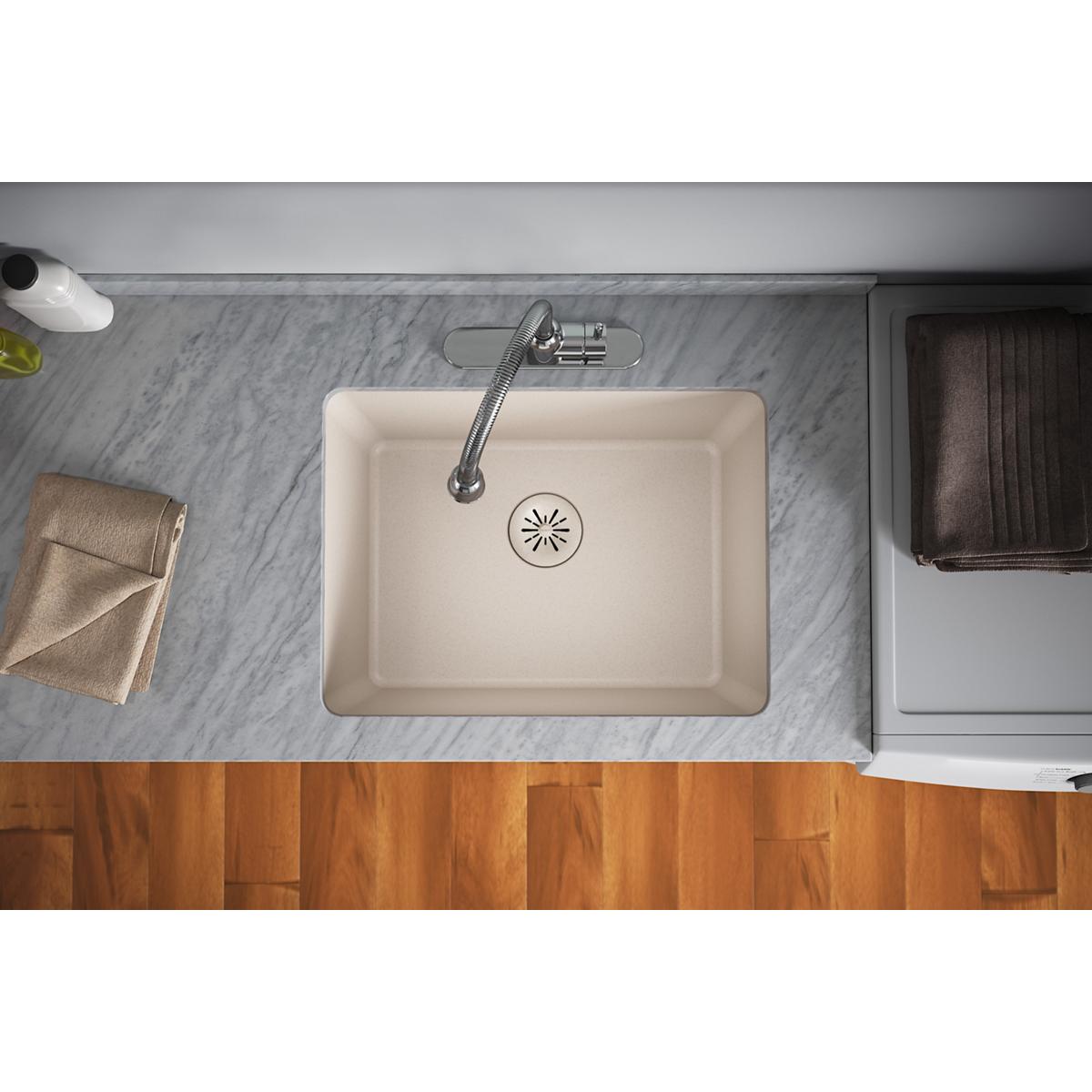 Elkay Quartz Perfect Drain 3-1/2" Removable Polymer Basket Strainer and Rubber Stopper Putty, LKPDQSPT