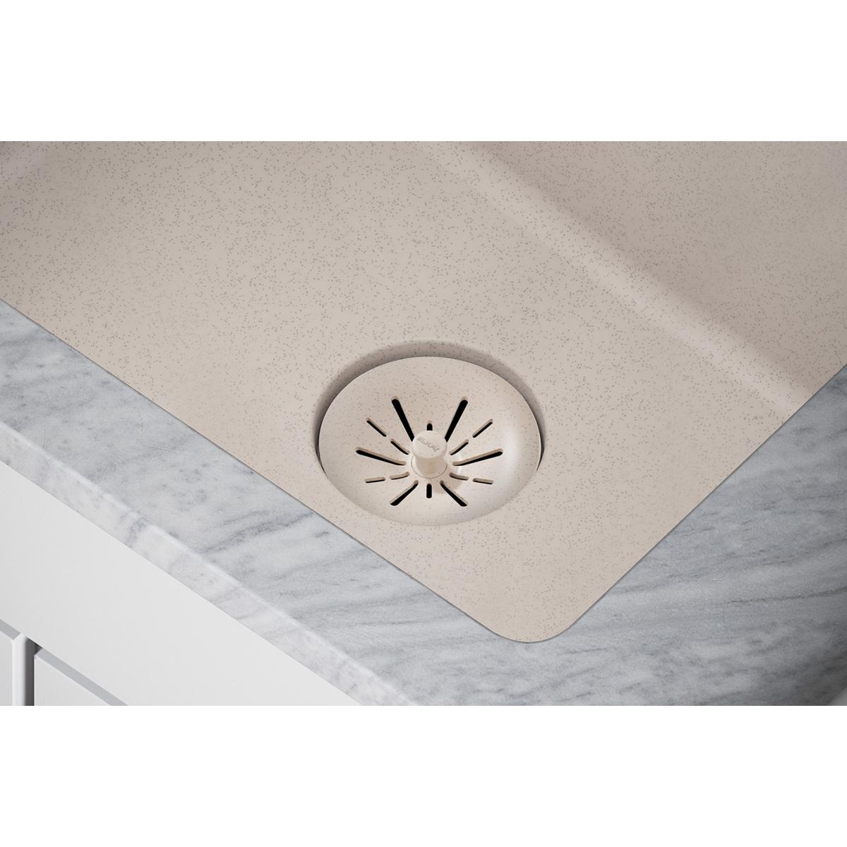 Elkay Quartz Perfect Drain 3-1/2" Removable Polymer Basket Strainer and Rubber Stopper Putty, LKPDQSPT