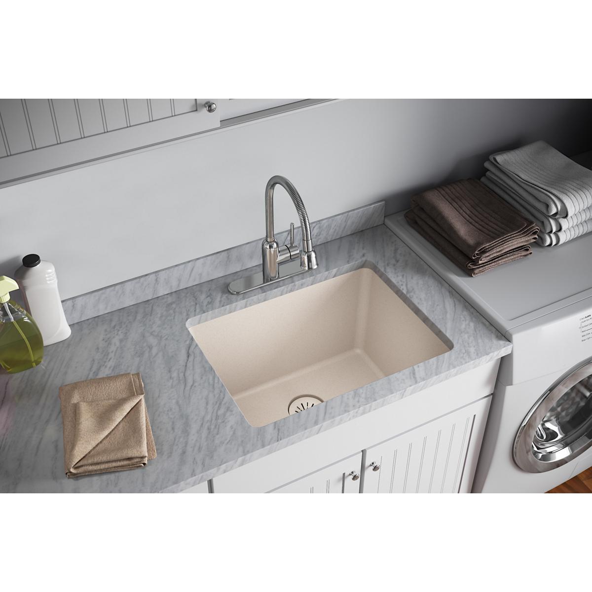 Elkay Quartz Perfect Drain 3-1/2" Removable Polymer Basket Strainer and Rubber Stopper Putty, LKPDQSPT