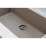 Elkay Quartz Perfect Drain 3-1/2" Removable Polymer Basket Strainer and Rubber Stopper Silvermist, LKPDQSSM