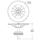 Elkay Quartz Perfect Drain 3-1/2" Removable Polymer Basket Strainer and Rubber Stopper Chestnut, LKPDQSCN