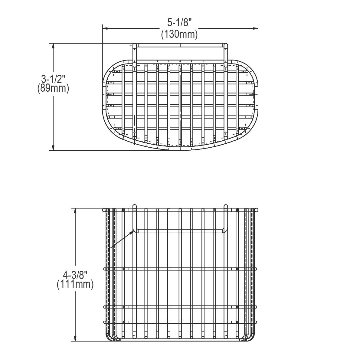 Elkay Stainless Steel 3-1/2" x 5-1/8" x 4-3/8" Utensil Caddy, LKWUCSS