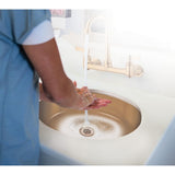 Elkay 20" Round Drop In/Topmount CuVerro Antimicrobial Copper ADA Bathroom Sink, Lustrous Satin, 1 Faucet Hole, LLVR19161-CU