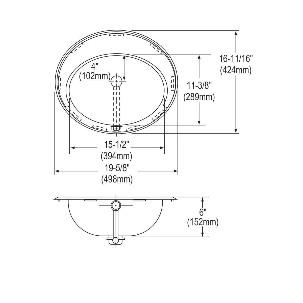 Elkay 20" Round Drop In/Topmount CuVerro Antimicrobial Copper ADA Bathroom Sink, Lustrous Satin, 1 Faucet Hole, LLVR19161-CU