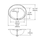 Elkay 20" Round Drop In/Topmount CuVerro Antimicrobial Copper ADA Bathroom Sink, Lustrous Satin, 1 Faucet Hole, LLVR19161-CU