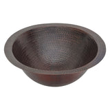 Alternative View of Premier Copper Products 17" Oval Copper Bathroom Sink, Oil Rubbed Bronze, LO17FDB