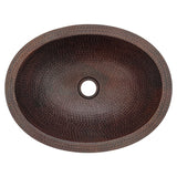 Alternative View of Premier Copper Products 17" Oval Copper Bathroom Sink, Oil Rubbed Bronze, LO17FDB