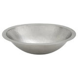 Main Image of Premier Copper Products 17" Oval Copper Bathroom Sink, Nickel, LO17FEN