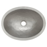 Alternative View of Premier Copper Products 17" Oval Copper Bathroom Sink, Nickel, LO17FEN